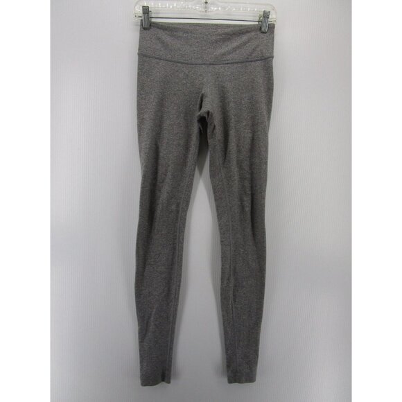 Lululemon Leggings 4 Pull On Pants Compression Yoga Gym Skinny Logo - Picture 1 of 8